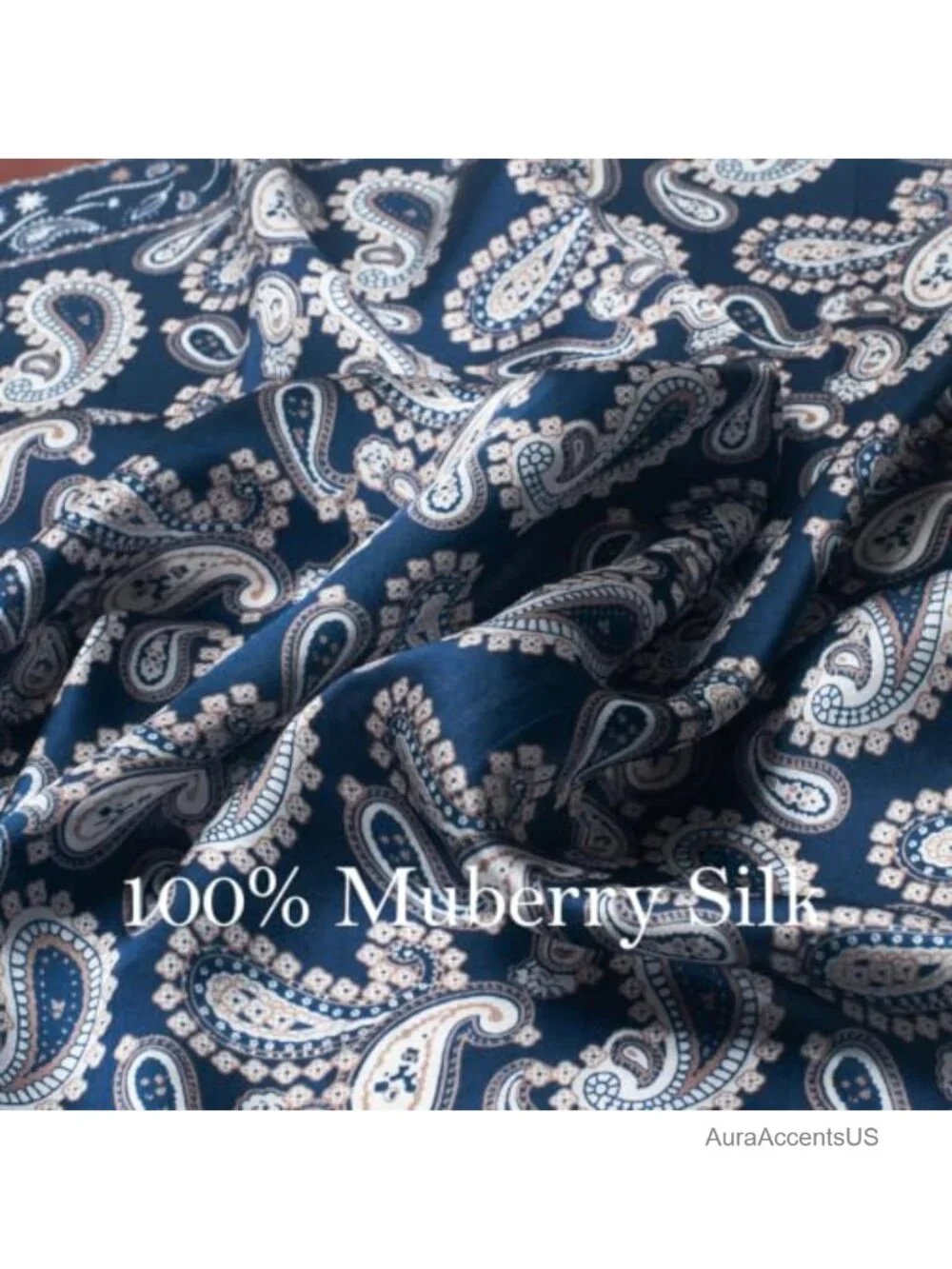 100% Mulberry Silk Lightweight Square Scarf - Digital Printed Neckerchief with
